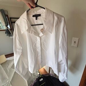 NWOT Eloquii White Button-Up Blouse